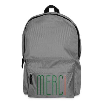 MERCi, Danke auf Französisch - Rucksack - Mittelgrau - Vorne