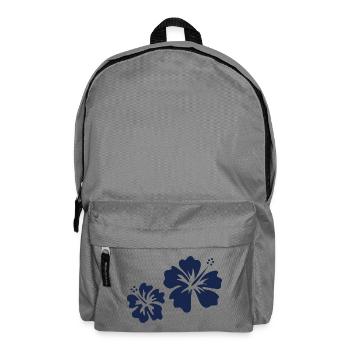 Blauer Hibiskus - Rucksack - Mittelgrau - Vorne
