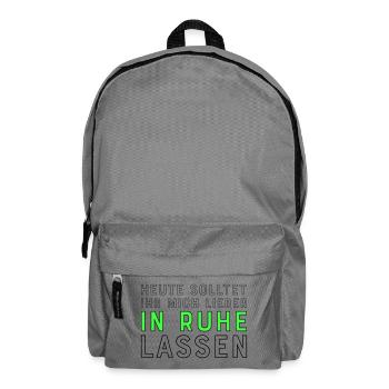 Lustige Sprüche für Kollegen - Rucksack - Mittelgrau - Vorne
