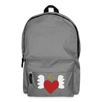 cœur avec des ailes - Sac à dos - gris éléphant - Devant