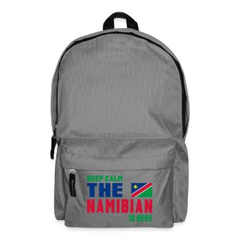 Keep Calm Namibia flag design - Backpack - elephant grey - Front