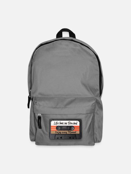 Kassette Retro Lebensmoment - Rucksack - Mittelgrau