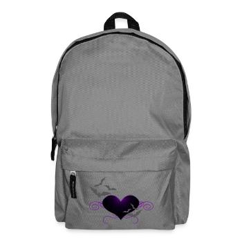 herzen, ranken, romantiker, gothic motiv - Rucksack - Mittelgrau - Vorne