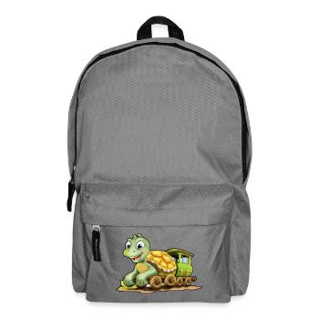 Turtle Railroad Turtle Rides Railroad - Backpack - elephant grey - Front