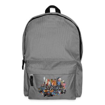 Frankfurt Grafitti Pop Art Streetart Ghetto Kunst - Rucksack - Mittelgrau - Vorne