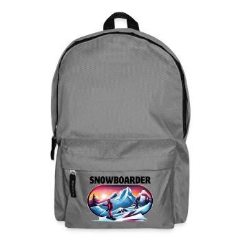 skiing, snowboarding, ski resort, snowboarder - Backpack - elephant grey - Front