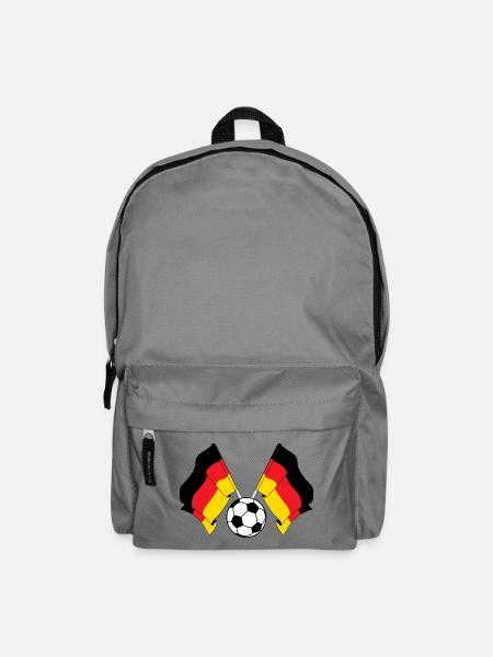 Fahnen gekreuzt Fußball Deutschland - Rucksack - Mittelgrau