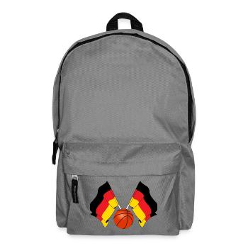 Two German flags crossed Basketball Germany - Backpack - elephant grey - Front