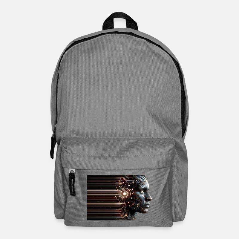 Digital Ghost Cyborg Design - Backpack - elephant grey