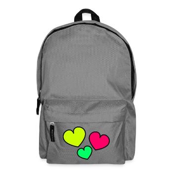 MOM. MOTHER'S DAY. HEART. HAPPY BIRTHDAY - Backpack - elephant grey - Front