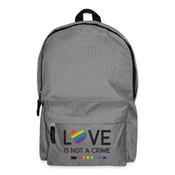 LGBT Pride Month - Liebe ist kein Verbrechen - Rucksack - Mittelgrau - Vorne