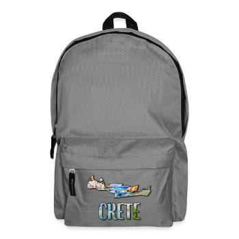 Aquarell Landkarte Kreta - Rucksack - Mittelgrau - Vorne
