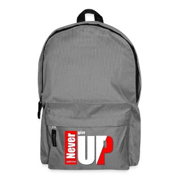 never give up - Backpack - elephant grey - Front