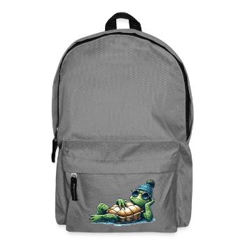 Chill Toad Turtle Cool Chill Gift - Backpack - elephant grey - Front