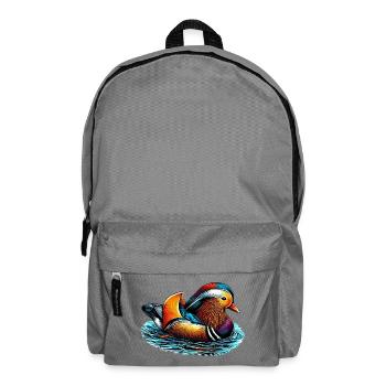 Mandarin duck - Backpack - elephant grey - Front