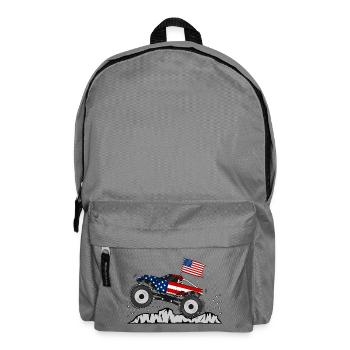Monstertruck USA Flagge - Rucksack - Mittelgrau - Vorne