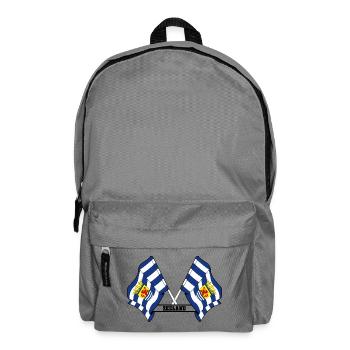 Zwei Flaggen mit dem Text ZEELAND - Rucksack - Mittelgrau - Vorne