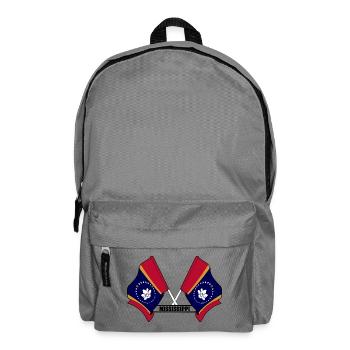 Two flags text MISSISSIPPI - Backpack - elephant grey - Front