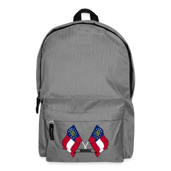 Deux drapeaux texte GÉORGIE - Sac à dos - gris éléphant - Devant