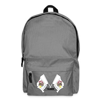 Two flags text ILLINOIS - Backpack - elephant grey - Front