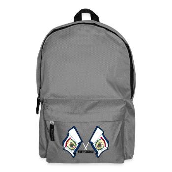 Two flags text WEST VIRGINIA - Backpack - elephant grey - Front