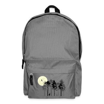 Mystische Nachtwald-Silhouette - Rucksack - Mittelgrau - Vorne