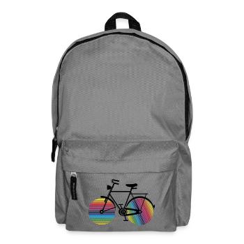 Vélo arc-en-ciel – élégant et coloré - Sac à dos - gris éléphant - Devant
