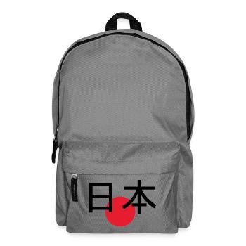 Japon 日本 – Chemise streetwear minimale - Sac à dos - gris éléphant - Devant