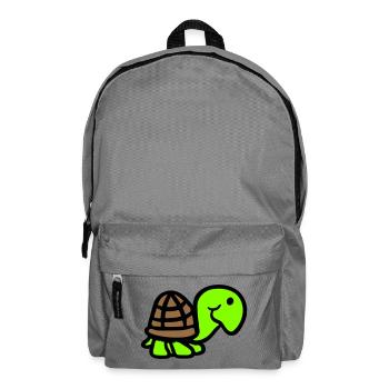 turtle cute smiling happy funny - Backpack - elephant grey - Front
