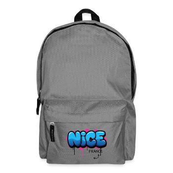 Style graffiti avec motif France - Sac à dos - gris éléphant - Devant