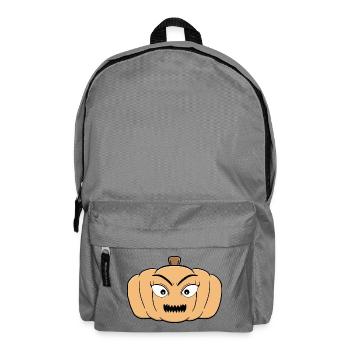 Spukhafter Halloween Gruseliger Kürbis - Rucksack - Mittelgrau - Vorne