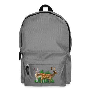 Deer in the rustling of the forest - Backpack - elephant grey - Front