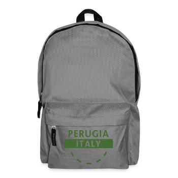 Pérouse, Italie, Emblème vert - Sac à dos - gris éléphant - Devant