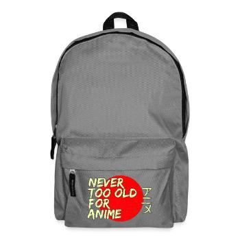 Never Too Old For Anime Japan Streetwear Design - Backpack - elephant grey - Front