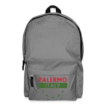 Palerme, Italie, emblème avec courbe verte - Sac à dos - gris éléphant - Devant