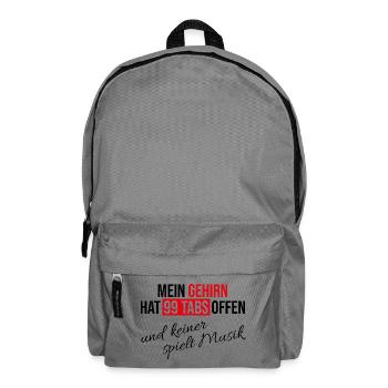 99 tabs and no one plays music - Backpack - elephant grey - Front