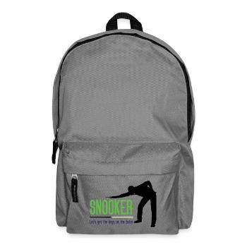 Snooker - Let's get the.boys on the baize - Backpack - elephant grey - Front
