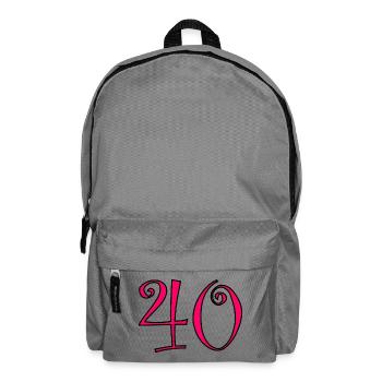 40. 40 YEARS. 40th ANNIVERSARY. 40 YEARS ANNIVERSARY. - Backpack - elephant grey - Front