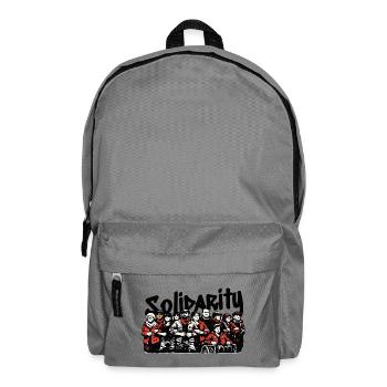 Community solidarity Antifascist - Backpack - elephant grey - Front