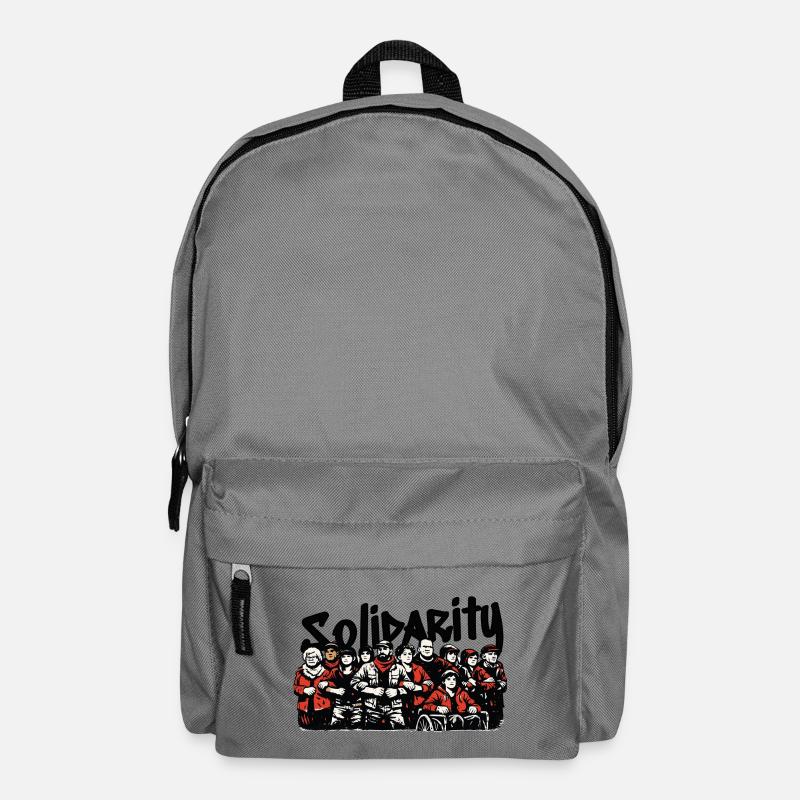 Solidarität der Gemeinschaft Antifaschistisch  - Rucksack - Mittelgrau