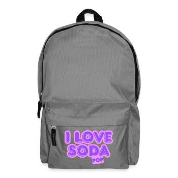 I love soda pop - Backpack - elephant grey - Front
