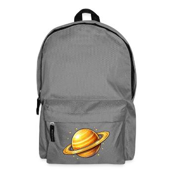 Saturn with glowing rings - Backpack - elephant grey - Front