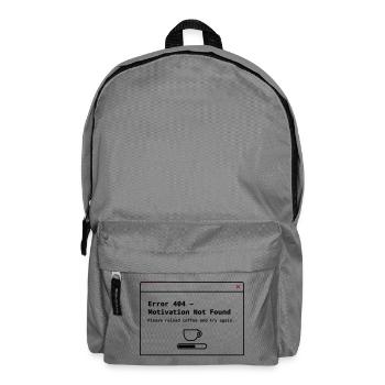 404 Motivation nicht gefunden– System Error Coffee - Rucksack - Mittelgrau - Vorne