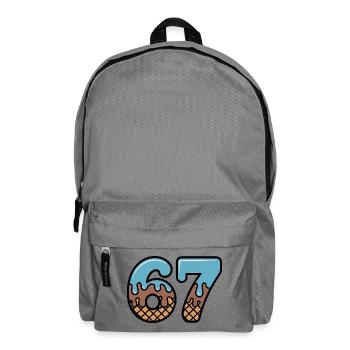 67 Icecream Dip Six Seven Meme - Rucksack - Mittelgrau - Vorne