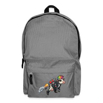 fliegende Punkkuh Grafitti - Rucksack - Mittelgrau - Vorne