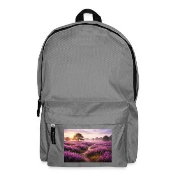 Lavender field at sunrise - Backpack - elephant grey - Front
