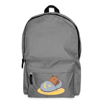 Sleepybara in Cozy Slumber -  Kawaii Nap Design - Backpack - elephant grey - Front