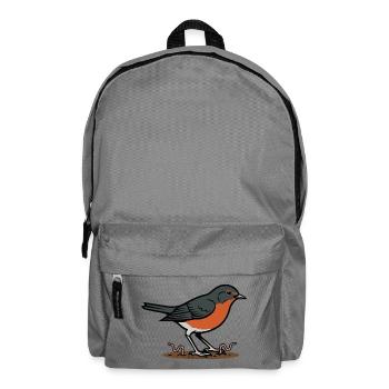 Rouge-gorge de Jardin Nature Sauvage Illustration - Sac à dos - gris éléphant - Devant