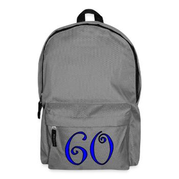 60. 60 JAHRE. 60-JÄHRIGES JUBILÄUM. 60. GEBURTSTAG. - Rucksack - Mittelgrau - Vorne