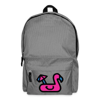 Flamingo Luftmatratze Retro - Rucksack - Mittelgrau - Vorne